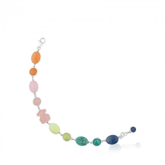 Bracciale Tous orso con gemme multicolor - 615431690
