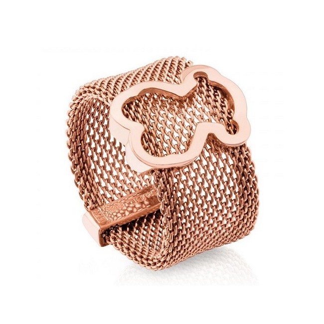 Anello Tous Icon Mesh argento rosè - 613105572
