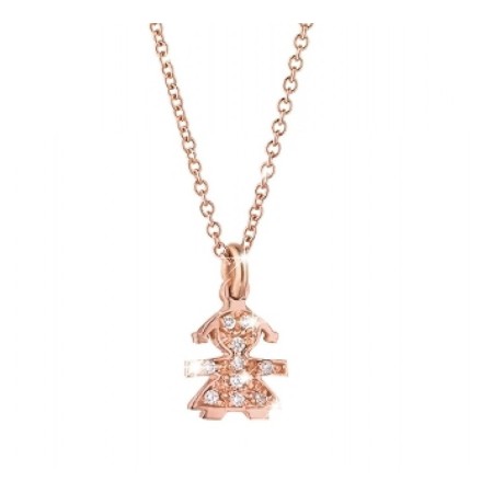 The Bricciolei The Infant Baby pendant necklace gold and diamonds
