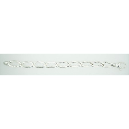 Bracciale catena Fidia intrecciato in argento satinato - B738/A