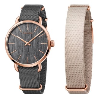 Calvin Klein Uhren selbst stieg Fall graue Zifferblatt-K7B216P3