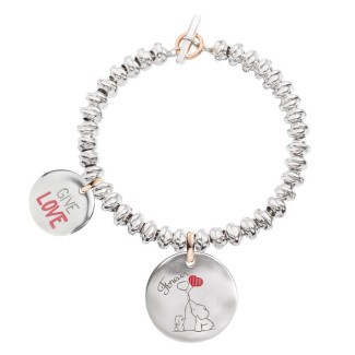 Queriot Forever with large and small coin bracelet Civita