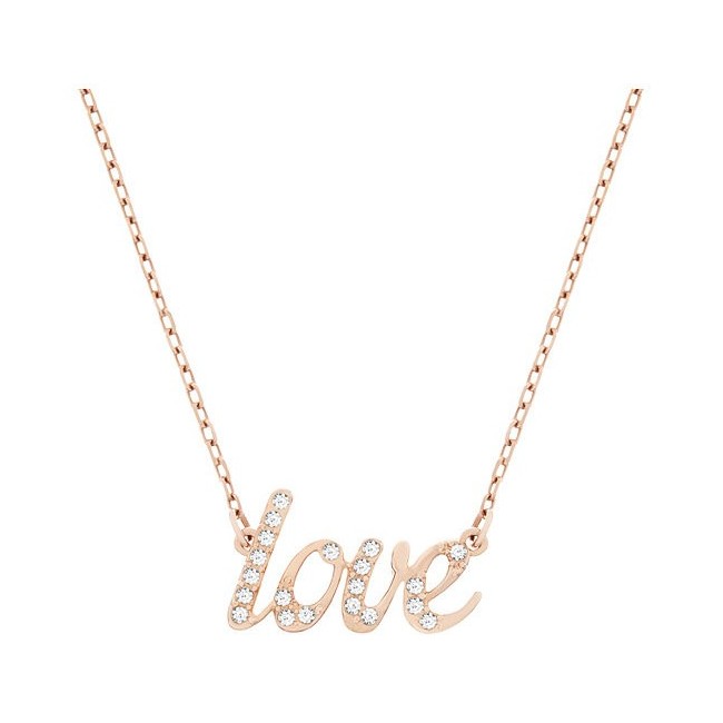 Swarovski necklace Emotion Love Rosé-5093576