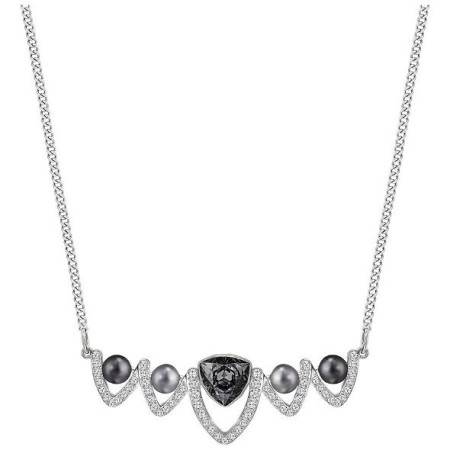 Fantastic black pearls Necklace Swarovski Medium-5230612