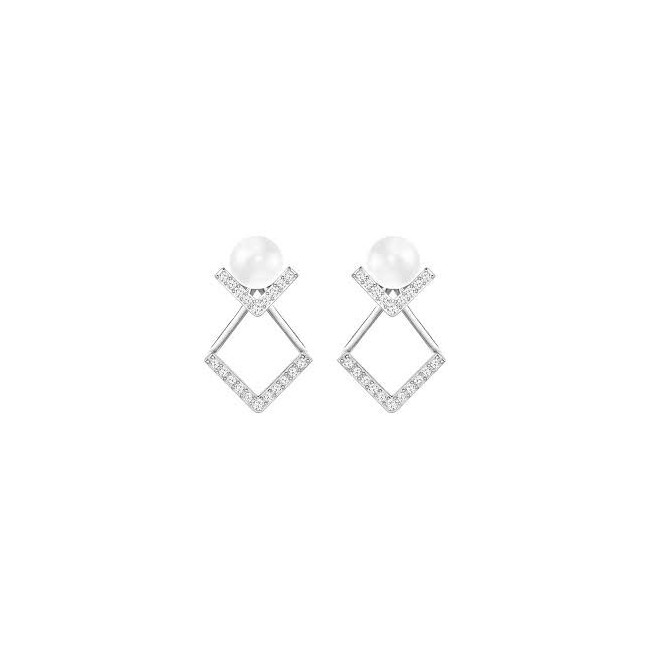 Swarovski earrings Pearl and pavé diamond Film-5219762
