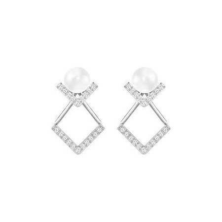 Swarovski earrings Pearl and pavé diamond Film-5219762