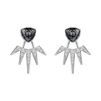 Swarovski Crystal Earrings Fantastic black Jacket-5216636