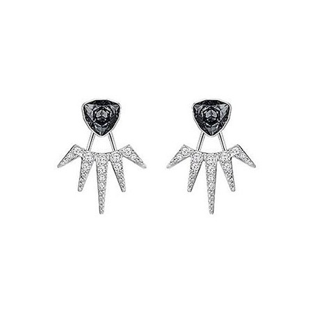 Swarovski Kristall Ohrringe fantastische schwarze Jacke-5216636
