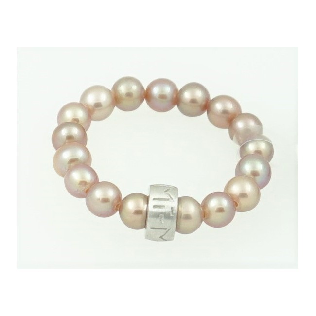 Purple Pearl and silver ring with small A023SXV-Mimi