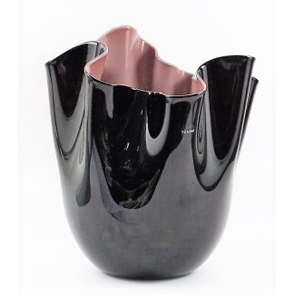 Venini vase Handkerchief two-tone Black / Purple Medium - 700.02N