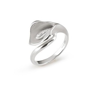 Annamaria Cammilli Calla Lily ring in white gold and diamonds-GAN0920W 2