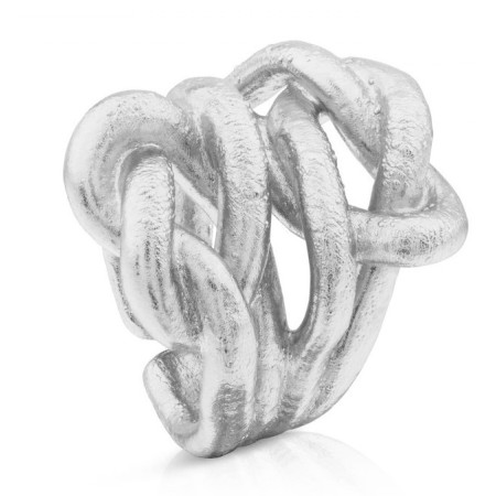 Anello Tous Duna Tube in argento satinato - 616645500