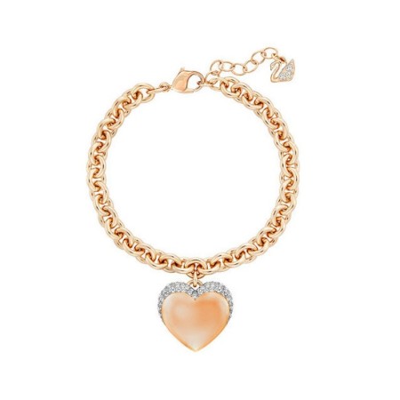 Swarovski Bracciale Even cuore pavè rosè - 5181459