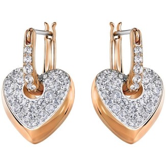 Swarovski earrings Even Dangling heart pave-5190213