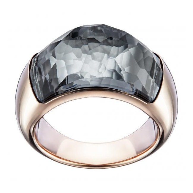 Anello Dome Swarovski fascia con cristallo centrale - 5184254