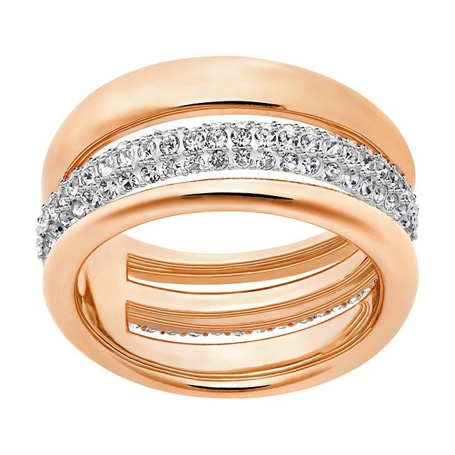 Swarovski Anello Exact rosè con pavè fascia - 5194458