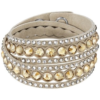 Swarovski Bracelet Slake Dot Beige fabric-5201121