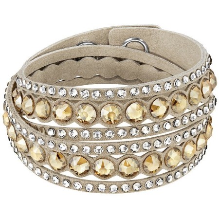 Swarovski Bracelet Slake Dot Beige fabric-5201121