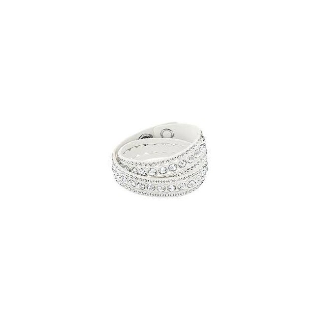 Swarovski Bracciale Slake Dot bianco tessuto - 5240623