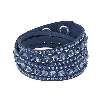 Swarovski Armband Slake Dot Dark Blue Stoff-5201118