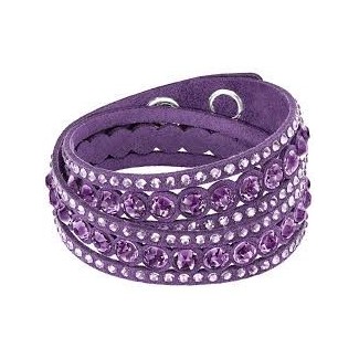 Swarovski Armband Slake Dot Licht lila Stoff-5201123