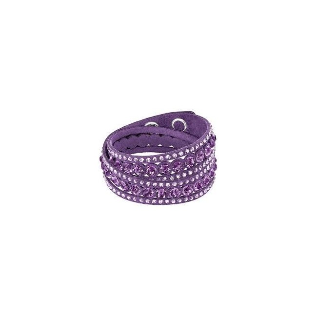 Swarovski Bracciale Slake Dot viola chiaro tessuto - 5201123