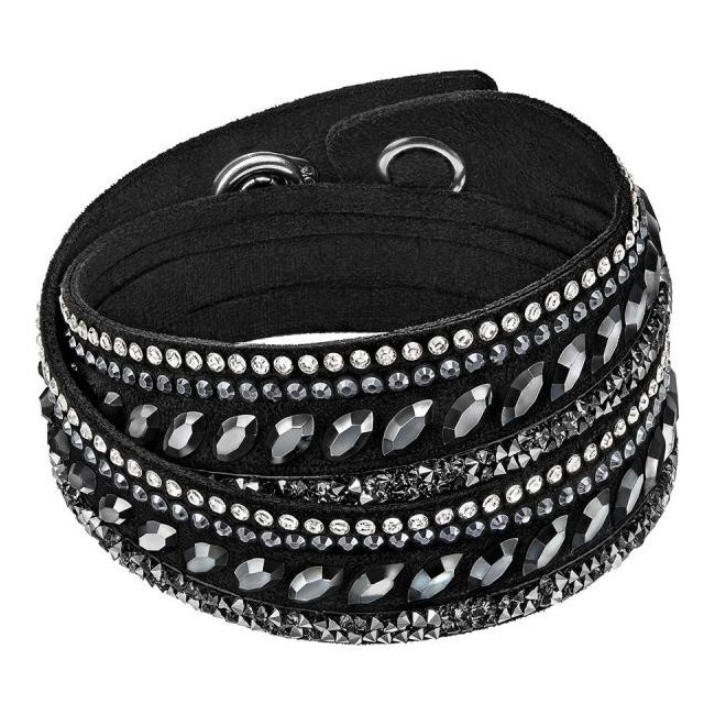 Swarovski Bracciale Slake Pulse nero tessuto - 5225974
