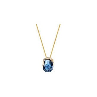 5226100 Blue Crystal Necklace Swarovski pave and Freckle