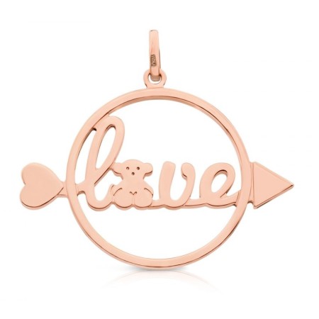 Pendant big silver Arrow Valentine Love rose with Tous