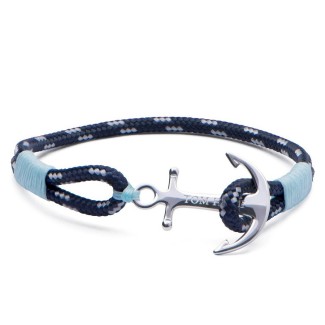 Tom Hope Armband mit Anker und Lanyard Ble und Celeste-Ice Blue