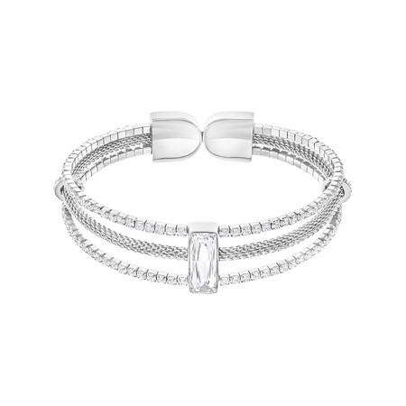 Swarovski Bracciale rigido Gate, Bianco con pavè - 5271707