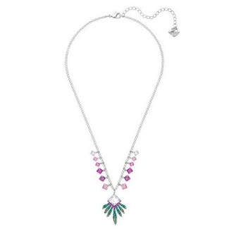 Swarovski necklace Gisel rhinestone green and Fuchsia-5266286