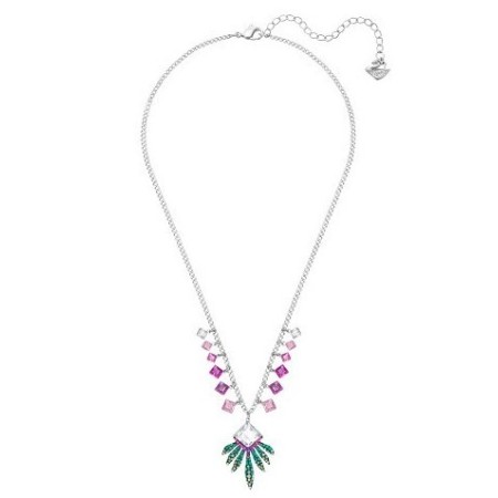 Swarovski necklace Gisel rhinestone green and Fuchsia-5266286