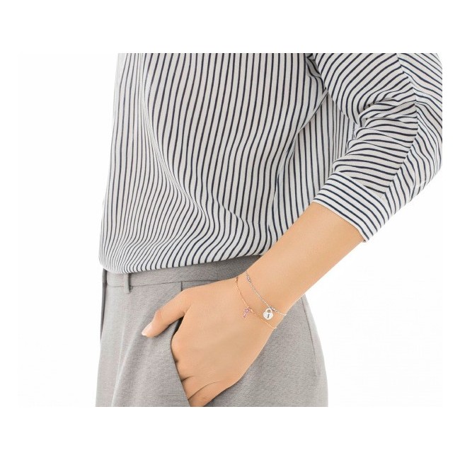 Swarovski Crystal Set key and padlock Bracelet Wishes-5272251