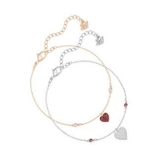 Swarovski Crystal Armbänder set hängende Herzen wünsche