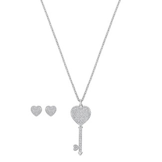 Swarovski Halskette und Ohrringe Set-Taste Herzen 5345158 Engaged