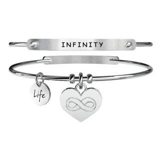 Unendlich Herzen Armband mit polierten stahlharten 231650 elegante