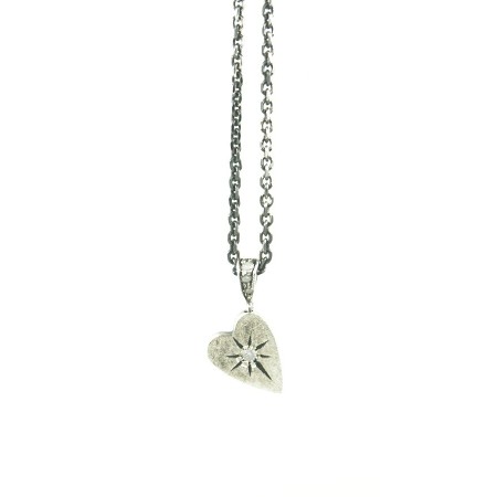 Collana Otto Gioielli cuore piccolo in argento e diamanti ice