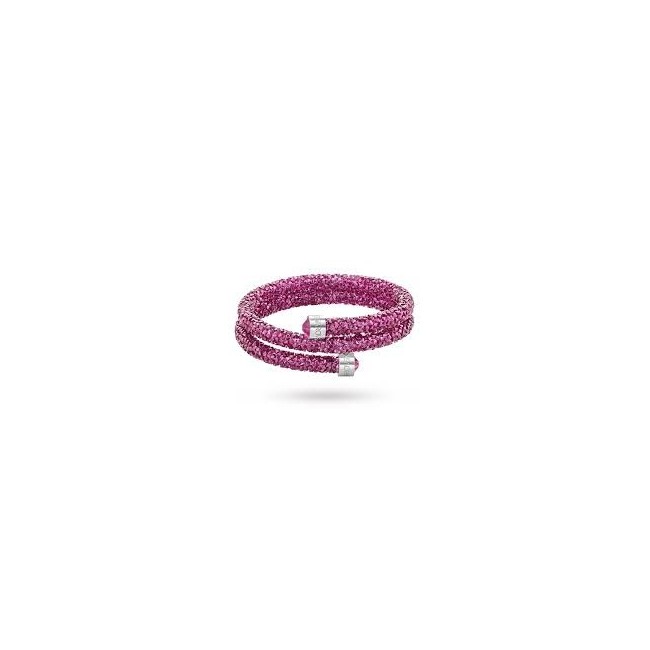 Doppelte wickeln Sie Armband Swarovski Fuchsia M Crystaldust-5273643