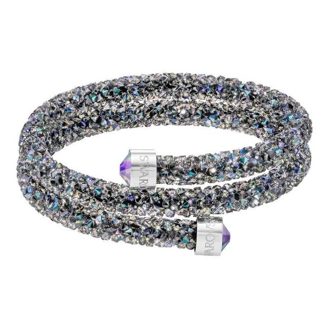 Double wrap Bracelet Purple Swarovski Crystaldust M-5292441