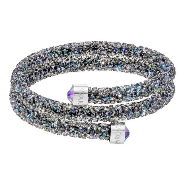 Doppelte wickeln Sie Armband Lila Swarovski Crystaldust S-5292441