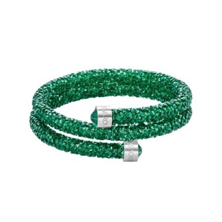 Swarovski Bracciale Crystaldust Verde doppio giro M - 5273640