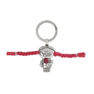 A little girl with pigtails-de50 Pee LLA006ROJX keychain