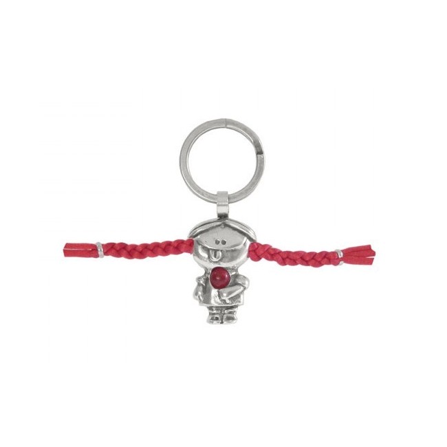 A little girl with pigtails-de50 Pee LLA006ROJX keychain