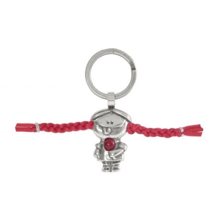 A little girl with pigtails-de50 Pee LLA006ROJX keychain