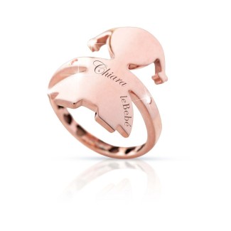 Anello Le Bebè linea Abbracci femminuccia oro e diamanti - LBB124