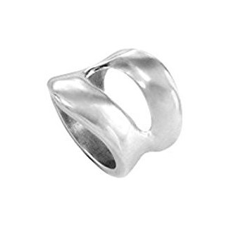 Anello in metallo placcato argento fascia Pezailla Uno de50