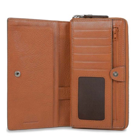 Women's wallet with coin case leather Piquadro KOLYMA
