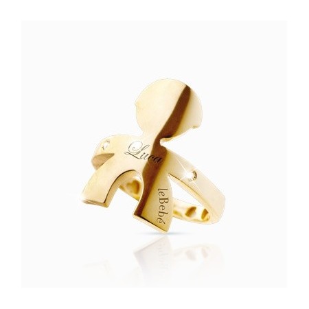 The gold and diamond ring Baby boy Hugs line-LBB121