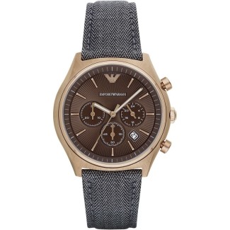 Cronografo multifunzione uomo Emporio Armani Zeta crono pelle - AR1976